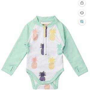 Monica + Andy Pineapple Rashguard Swimsuit 9-12 Months